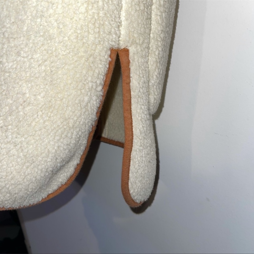 Madewell Women’s Sherpa Estate Coat White Brown - Picture 9 of 9
